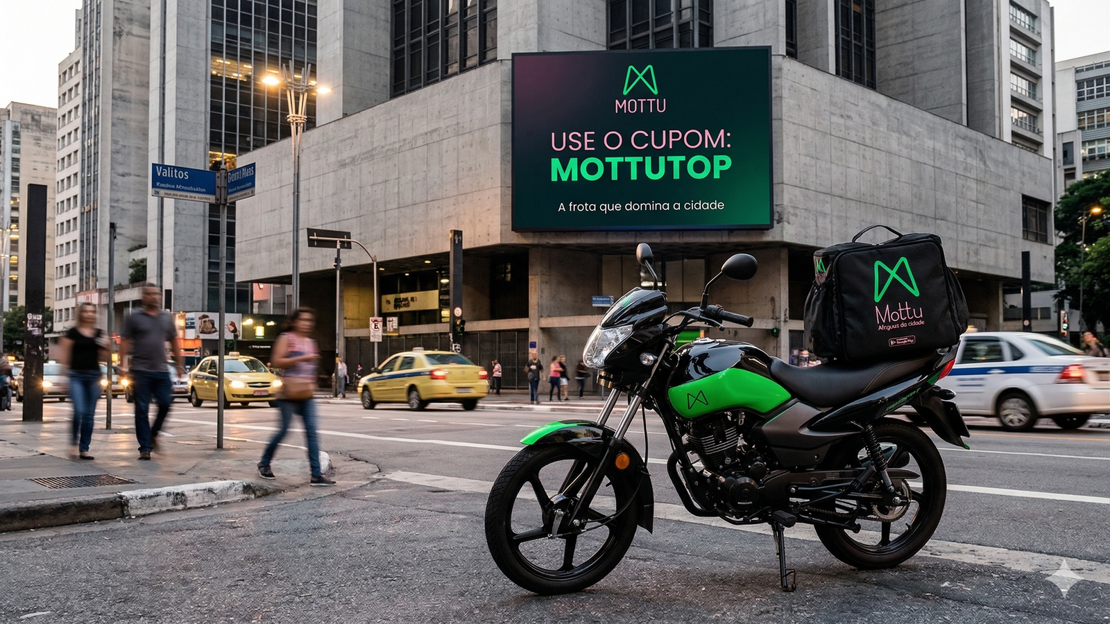 Moto Mottu com cupom de desconto MOTTUTOP — Aluguel de moto para entregador