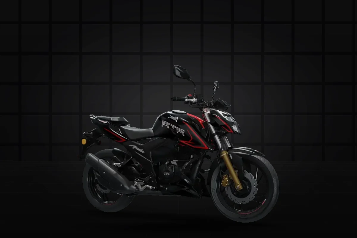 TVS Apache RTR 200 preta, modelo 2027, nova moto do plano Mottu Lazer — cupom MOTTUTOP